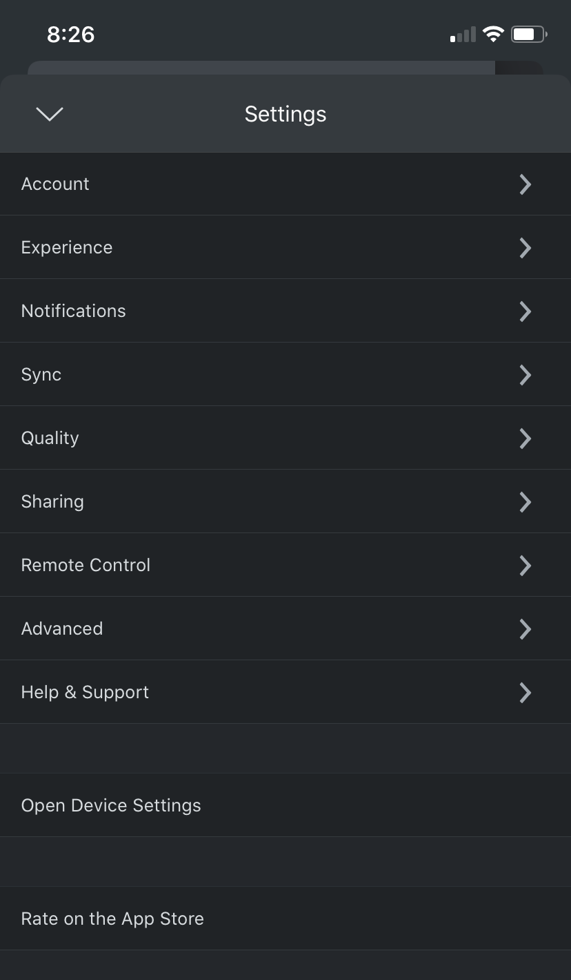 (../media/clients-ios-3.png "Select 'Quality'")