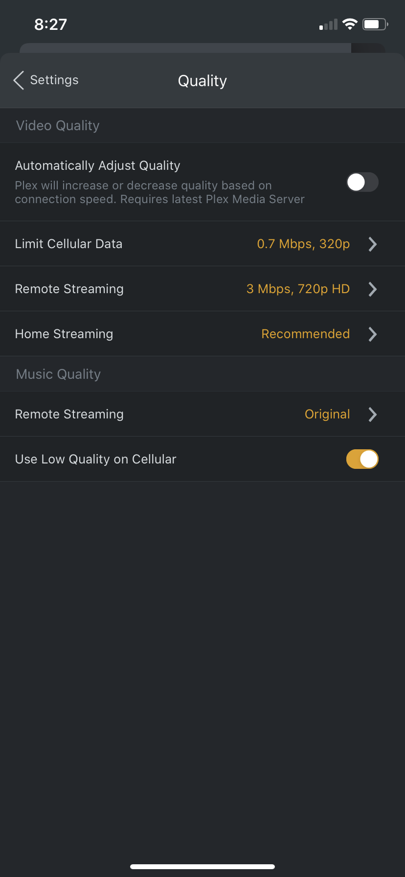 (../media/clients-ios-4.png "An example of the Quality Menu section")