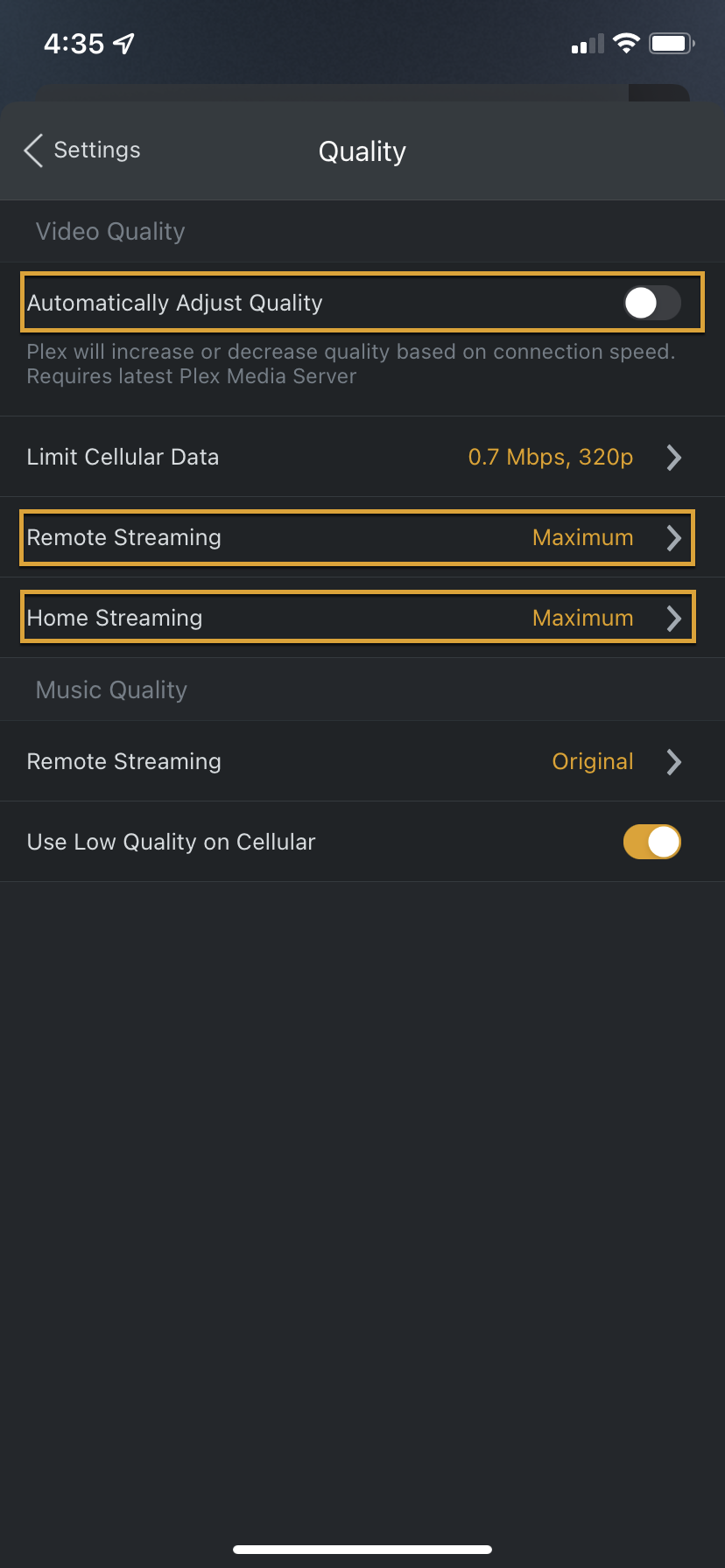 (../media/clients-ios-7.png "Select 'Maximum'")