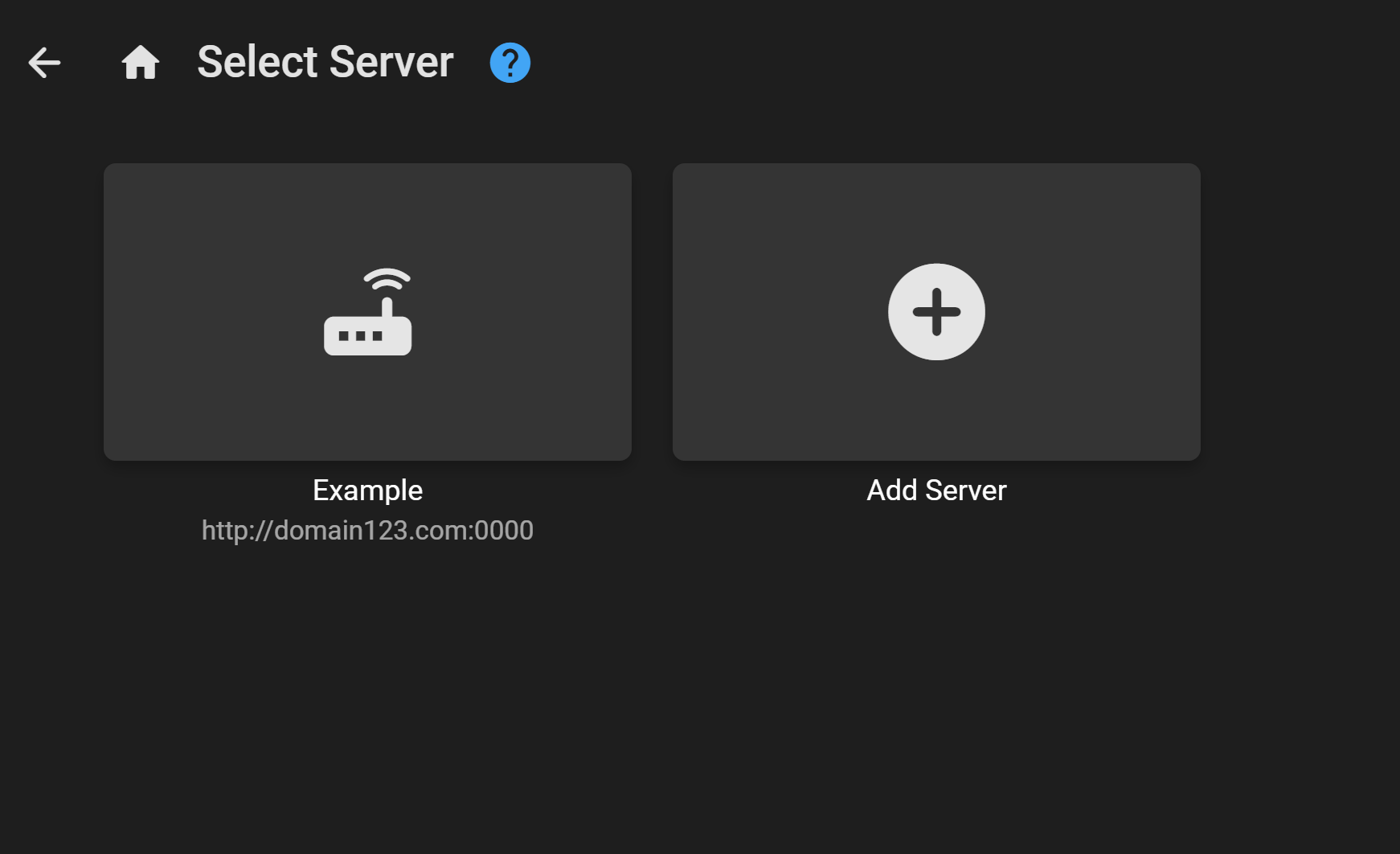 ("Select Server")